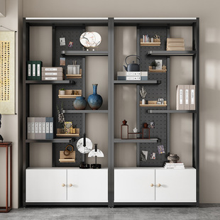 Living Room Screen Partition Rack Floor-Standing Home Iron Product Display Rack Display Cabinet Office Display Cabinet Bookcase