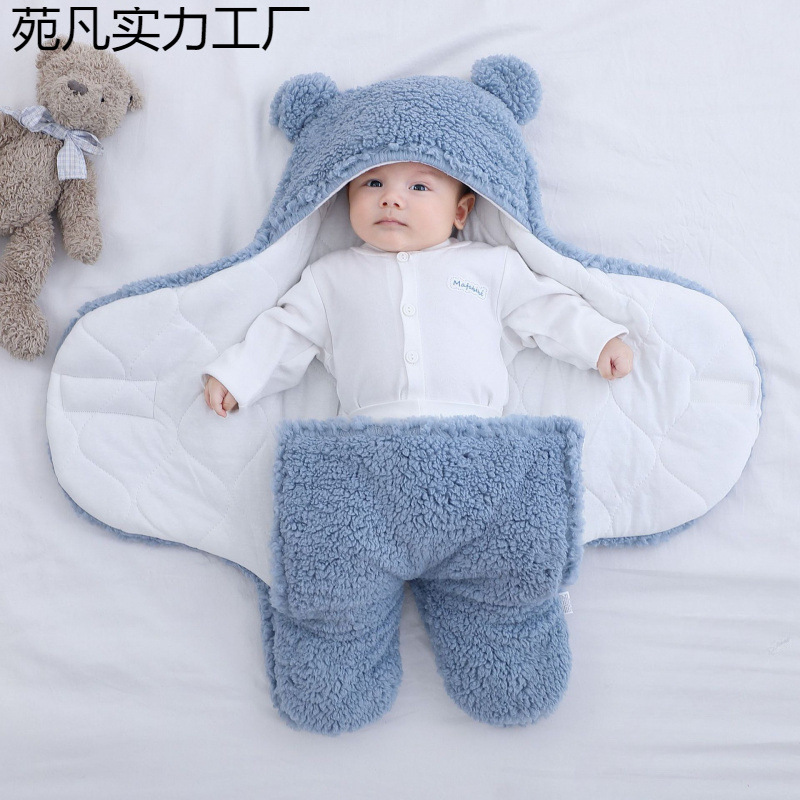 Baby Blanket, Newborn Baby, Autumn and Winter Thickened Baby Blanket, Baby Sleeping Bag, Anti-Jump Swaddling Baby Supplies