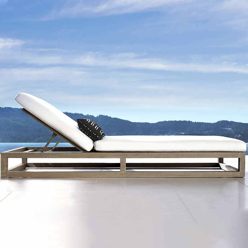 Conjunto de muebles de teca para exteriores, resistentes al agua y a los rayos UV, para patio, jardín, terraza, sofá de aluminio para balcón.