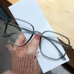 新型ネット赤多角形眼鏡枠潮流大枠ブルーレイ防止眼鏡紅書同項近視完成品卸売り