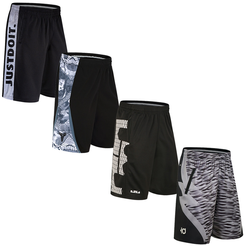 Black Mambhajan King Basketball Shorts Sports Casual Shorts Men's Quick-drying Breathable Fitness Running Loose Shorts