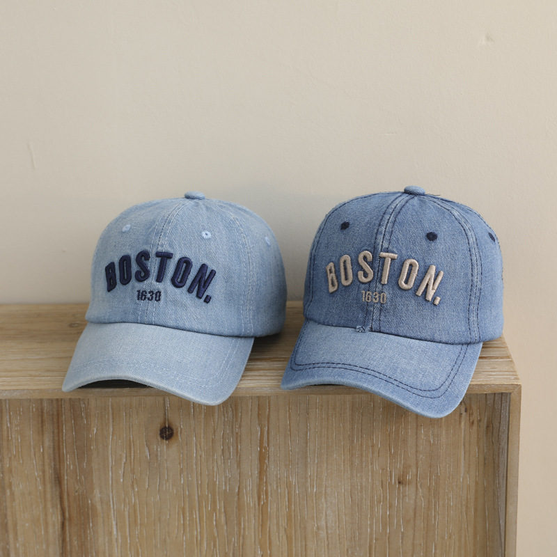 Sombreros infantiles otoño-invierno niñas sombrero de lengua de pato 2024 nuevo otoño para mujeres bebés vaqueros sombrero de béisbol para niños calles fritas