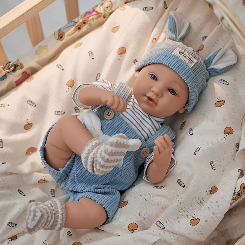 新款18英寸重生娃娃仿真婴儿玩偶跨境热卖货源搪胶公仔娃娃批发