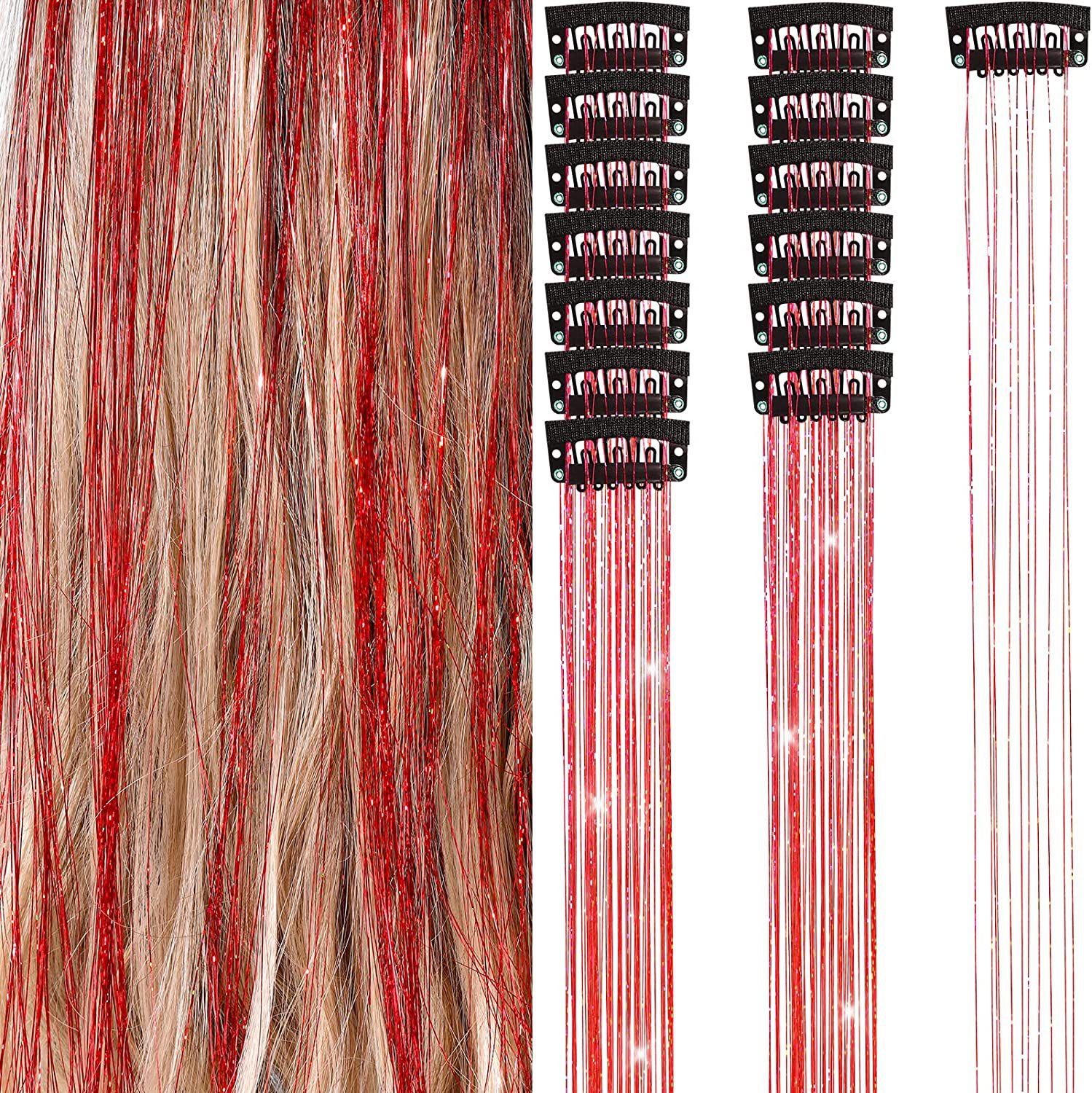 Women's Elegant Sweet Casual Domestic Silk Long Straight Hair Hair Tinsel display picture 11
