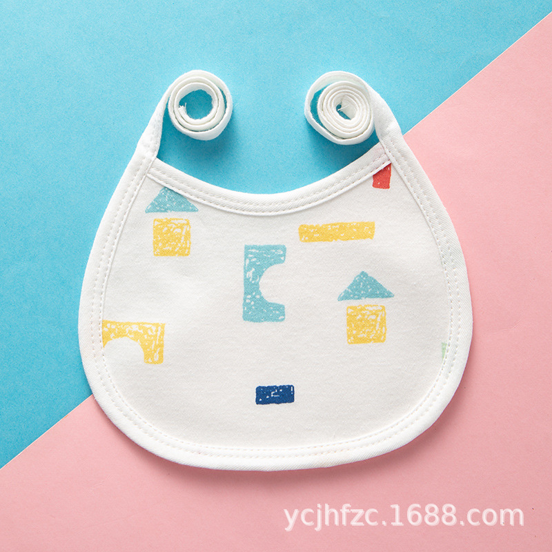 Bebé con cordones a prueba de agua babero recién nacido suministros bebé con cordones bebé babero de algodón