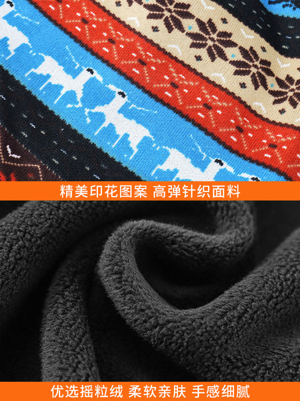 冬季户外骑行保暖帽仿羊绒滑雪护耳雷锋帽豹纹内里摇粒绒防寒帽子|undefined