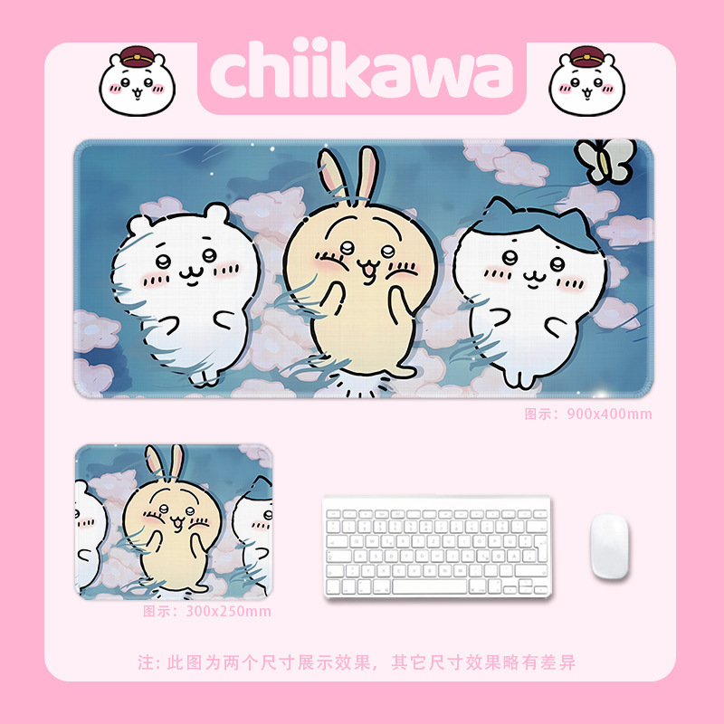 ジーカワマウスマットの大きいサイズの女の子のかわいい漫画の電気競争のゲームのノートパソコンのパッドのキーボードのテーブルのパッド|undefined