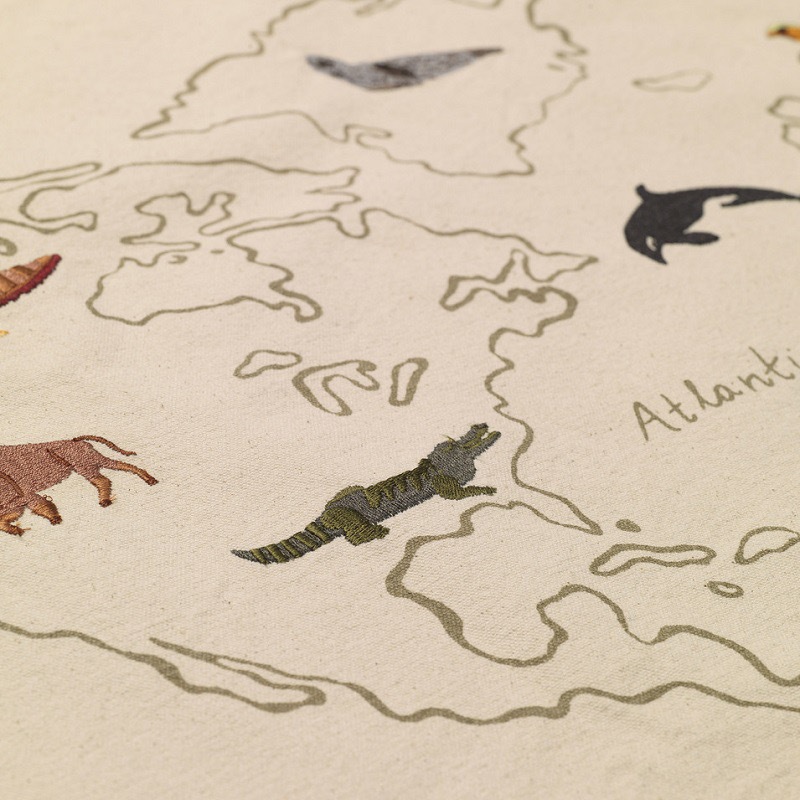 INS tela nórdica pintura tapiz decoración de la pared habitación de los niños bordado animal lienzo pared colgante fotografía apoyos