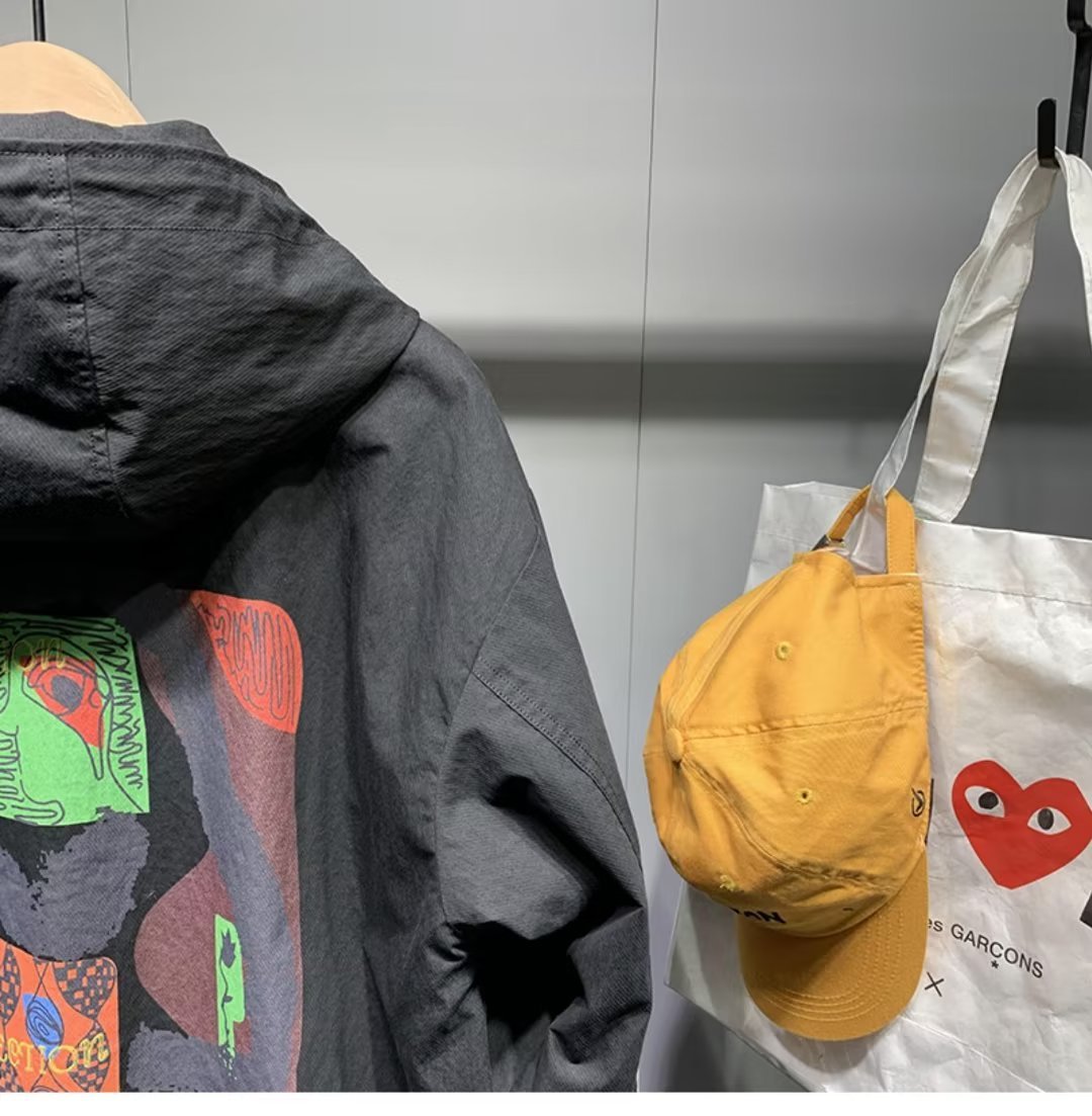 Primavera y otoño americano High Street marca de moda casual suelta chaqueta con capucha Ruan guapo superior ins moda costura chaqueta para hombres