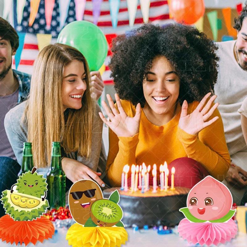 Amazon decoración de mes de fiesta de verano panal decoración de cumpleaños suministros de decoración de panal de frutas