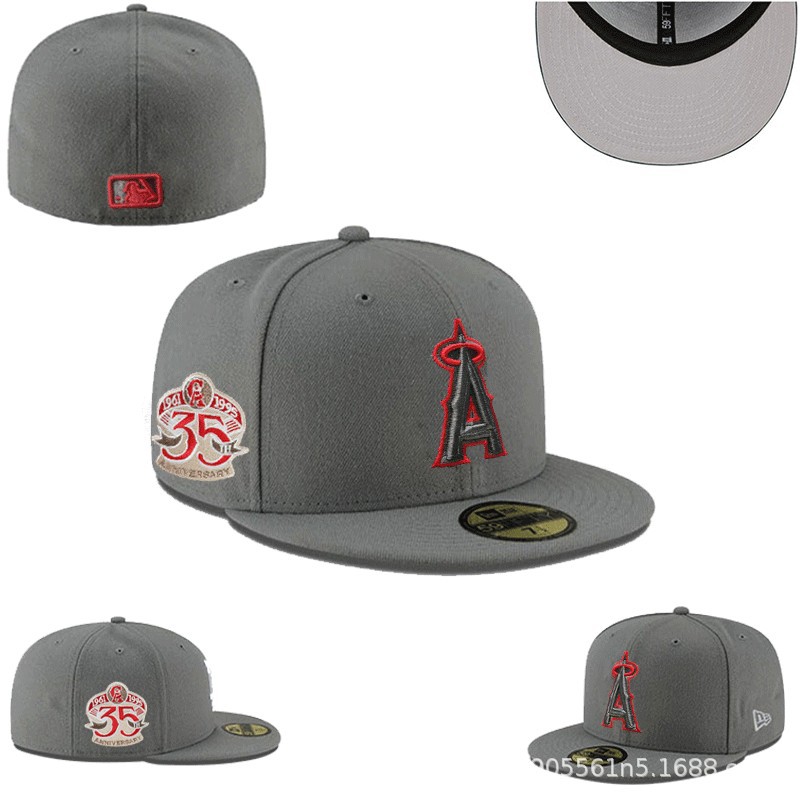 Nueva gorra de béisbol de LA con visera plana, gorra deportiva informal de estilo hip-hop cerrada, gorra de talla moderna de estilo coreano, gorra unisex bordada.