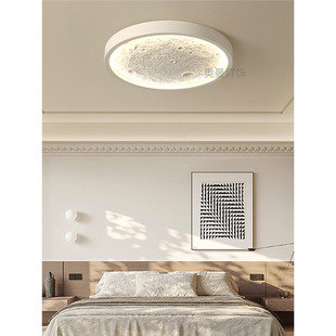 Moon Ceiling Lamp Master Bedroom Lamp Internet Celebratory Living Room Sofa Background Wall Wall Hanging Moon Decorative Art Painting Bedroom Lamp