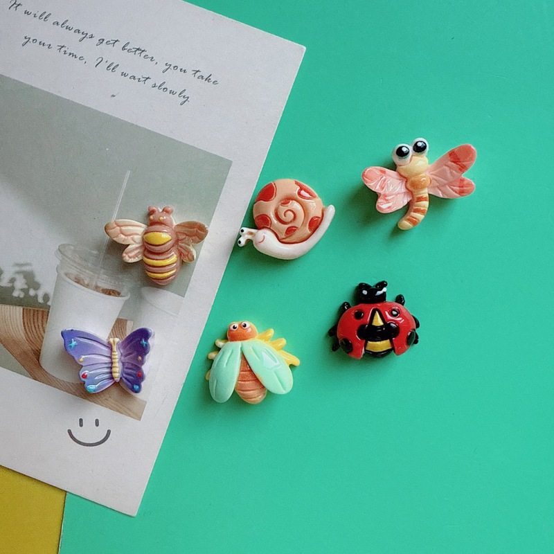 蝶、トンボ、てんとう虫、クリエイティブ手作り DIY クリーム接着剤樹脂アクセサリー、ヘアアクセサリー、バッグ、おもちゃ、靴、アクセサリー材料のバッチ|undefined