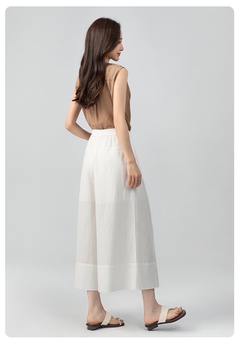 Quần culottes nữ ống rộng dáng dài chất liệu lyocell pha linen thoáng mát — B5-03=giá trị thông số Ki, (cài 3) chi tiết 27