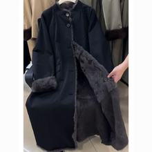 内胆派克服女2025冬季新款小个子宽松中长款皮草大衣毛毛外套百搭
