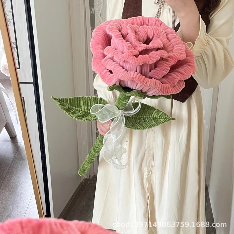超大巨型玫瑰扭扭棒花束手工diy编织材料包成品母亲情人节520礼物|undefined