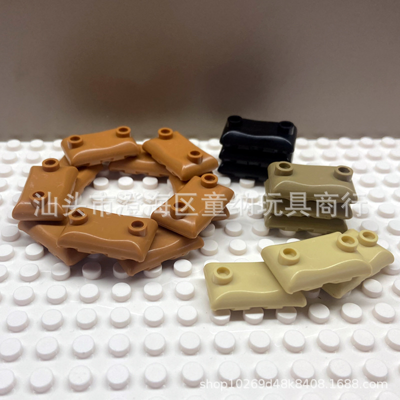 Cross-border MOC Small Particles Assembled Building Blocks Accessories Military Man Scene Building Burkers 2x 3 Sandbags Sandbags
