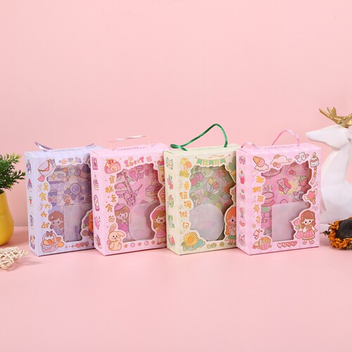 Handheld Gukka Set Gukka Children's Handmade Note Material Sticker Wholesale Stationery Cartoon Cute Gukka Sticker Gift Box