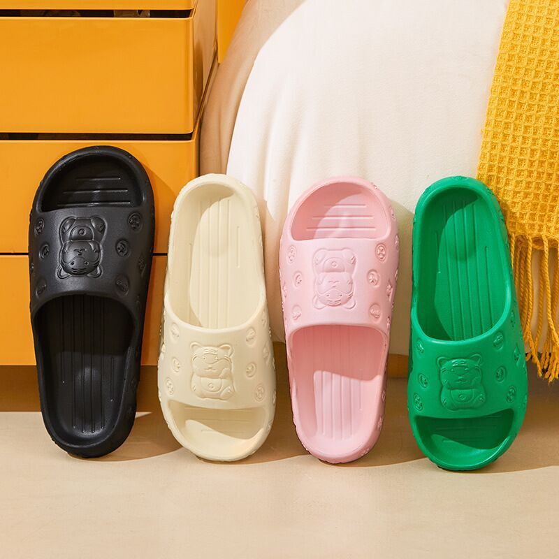 Cartoon Cute Little Tiger Sandals for Women, Summer Home Use, Indoor Bathroom, Non-Slip, Wear-Resistant, Non-Stinky Foot Slippers