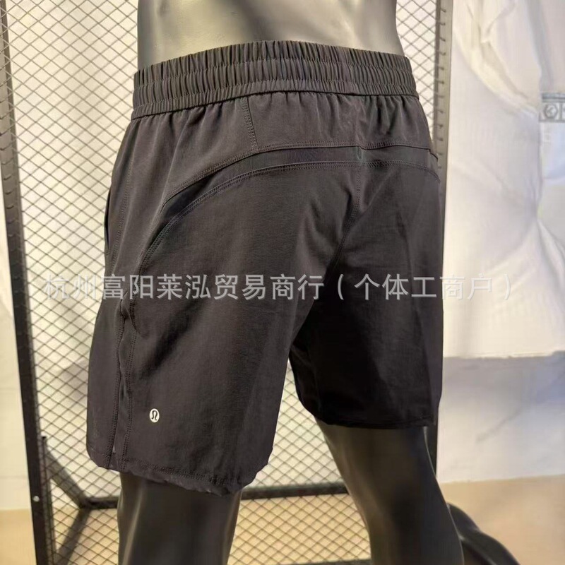 lu foreign trade summer trendy quick-dry men's shorts luxury sports quarter-length shorts quick-dry pants for running outdoor fitness