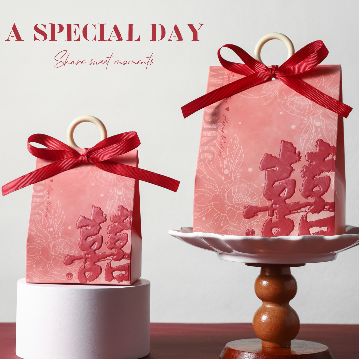 2505 red + ring + red ribbon