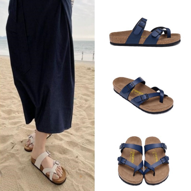 Summer Cork Slippers, Flat Shoes, Women's Summer Outer Wear, Casual Slippers, Men's and Women's Shoes, Slip-On Shoes, Flats-Heeled Beach Shoes, Sandals