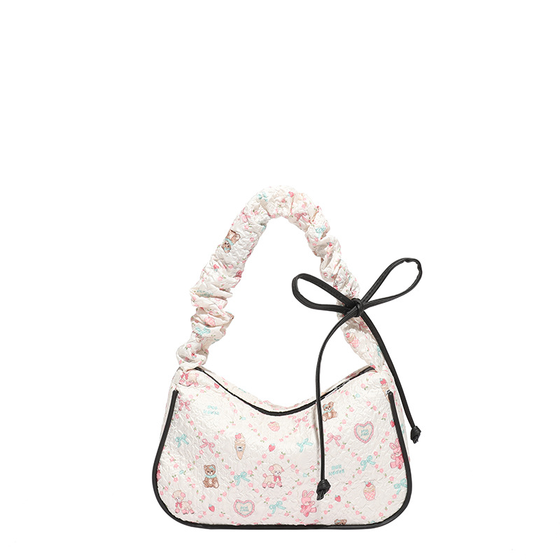 Bolsos lindos bajo las axilas bolsas de palo 2025 nuevos dulces muñecas de dibujos animados bolsas de hombro multifuncional bolsas de estudiantes casuales