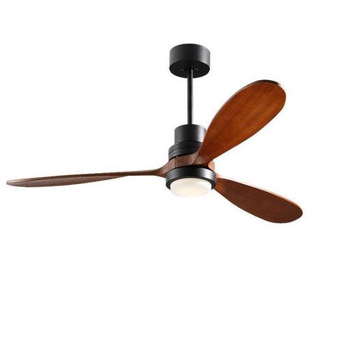 American solid wood variable frequency second-hand ceiling fan light Amazon 56-inch living room and bedroom fan light overseas generation fan light