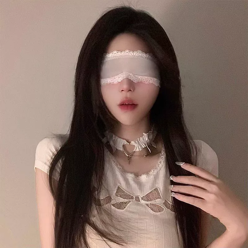 Повязка на глаза для воздержания, повязка на глаза, тканевая лента для настроения, черная повязка на голову, маска для глаз, регулируемые кружевные сексуальные аксессуары для волос для ночного клуба для женщин