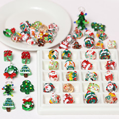 サンタクロースのクリスマスツリーのビーズは手作りのDIY瑠璃珠のアクセサリーのアイデアの漫画のボールの材料を飾ります。