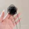2## black mesh flowers
