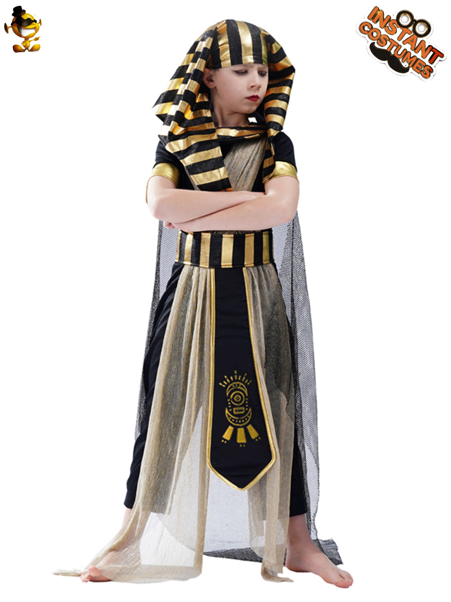 Faraón egipcio Cosplay traje Faraón dominante traje niño etapa rendimiento