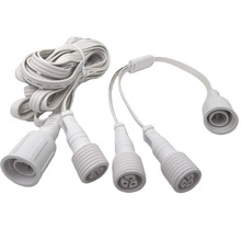 防水线3pin屋檐灯Y型延长线连接器白色E22Eufy S4