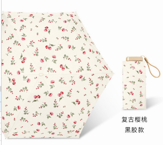 [Wowカスタマイズ] フラット 50% off 油絵 新しいポータブルビニール日傘 晴雨兼用傘 日傘 マニュアル|undefined