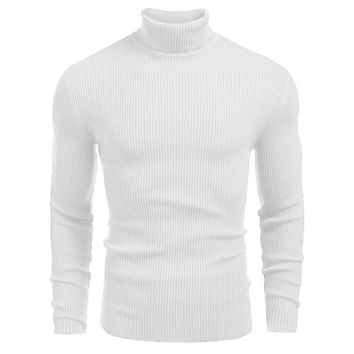 Autumn and winter knitted sweater for men, slim-fit turtleneck long-sleeved knit sweater—basic bottoming shirt for European and American men's fashion.
