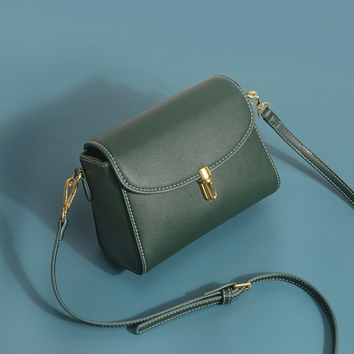Bag women's crossbody bag summer new trendy genuine leather small square bag crossbody bag 2024 high-end small bag