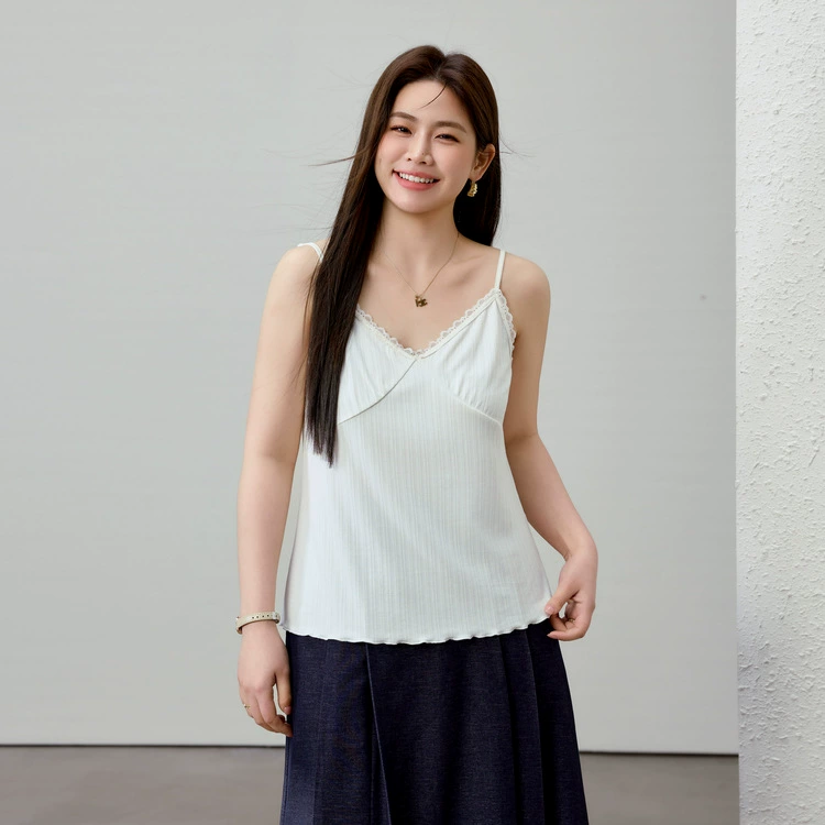 [Чистый ветровой кружевной нежный жилет с подтяжкой] Funny Show большой размер женский толстый mm2025 весенний стиль новый