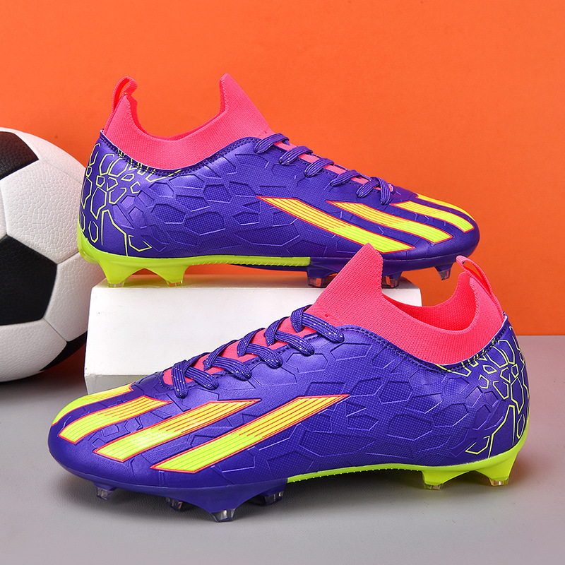 Zapatos de Entrenamiento de Fútbol de Caña Alta para Jóvenes TPU Ligero para Césped Natural y Artificial