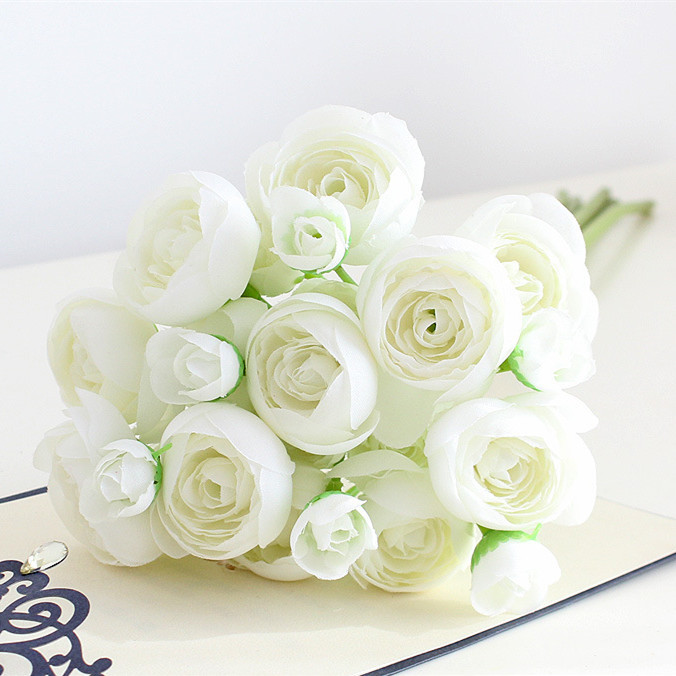 6 pcs flejes artificiales pequeños capullos de té de camelia flor artificial que sostiene la flor artificial ramo de flores decoración flor decorativa boda de la boda