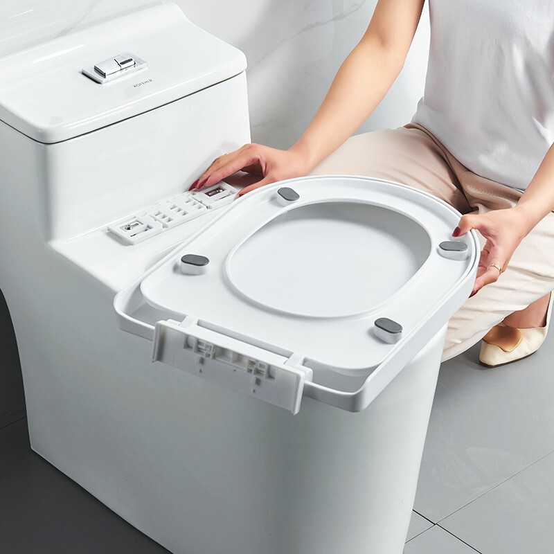 Toilet Seat Cover for Home Use, Universal Thickened Toilet Seat Board, Old-Style Seat Ring Cover, Vu-Shaped Lid, Toilet Pad, Plastic Cover