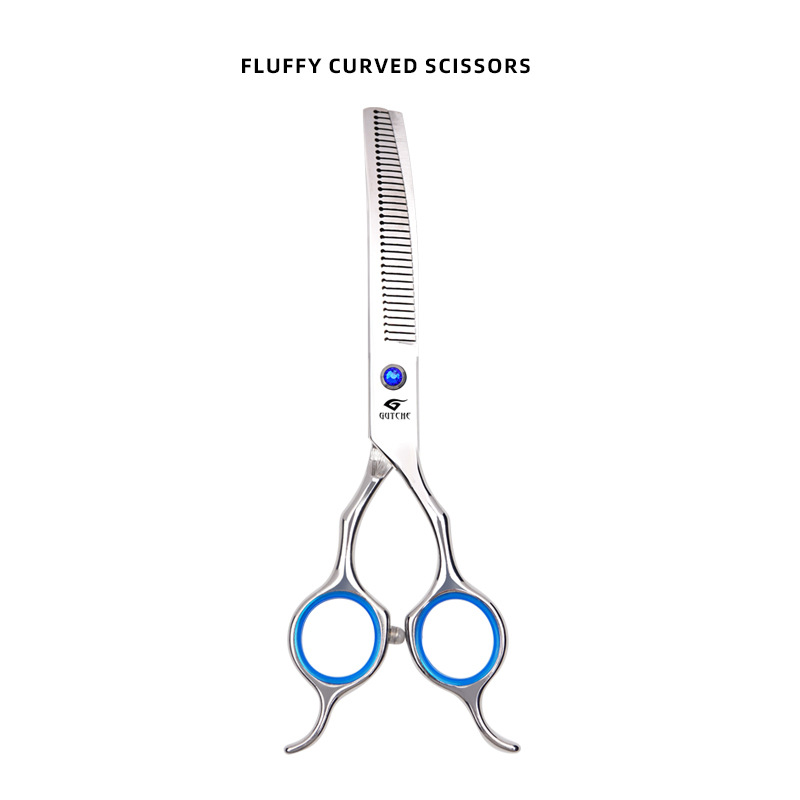 【 6.5inch 】쌍귀 물고기 입 작은 사파이어 # 곡선 가위