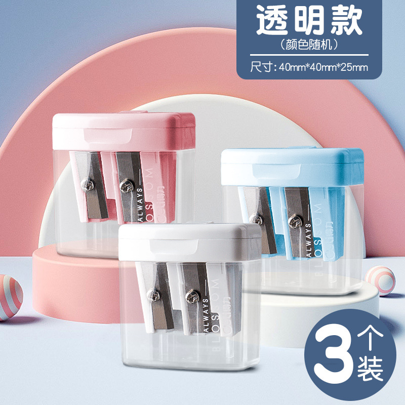 Deli Sacapuntas de lápiz para niños de doble agujero de la pluma de giro de la escuela primaria de jardín de infantes manual de afilado negrita sacapuntas especiales al por mayor