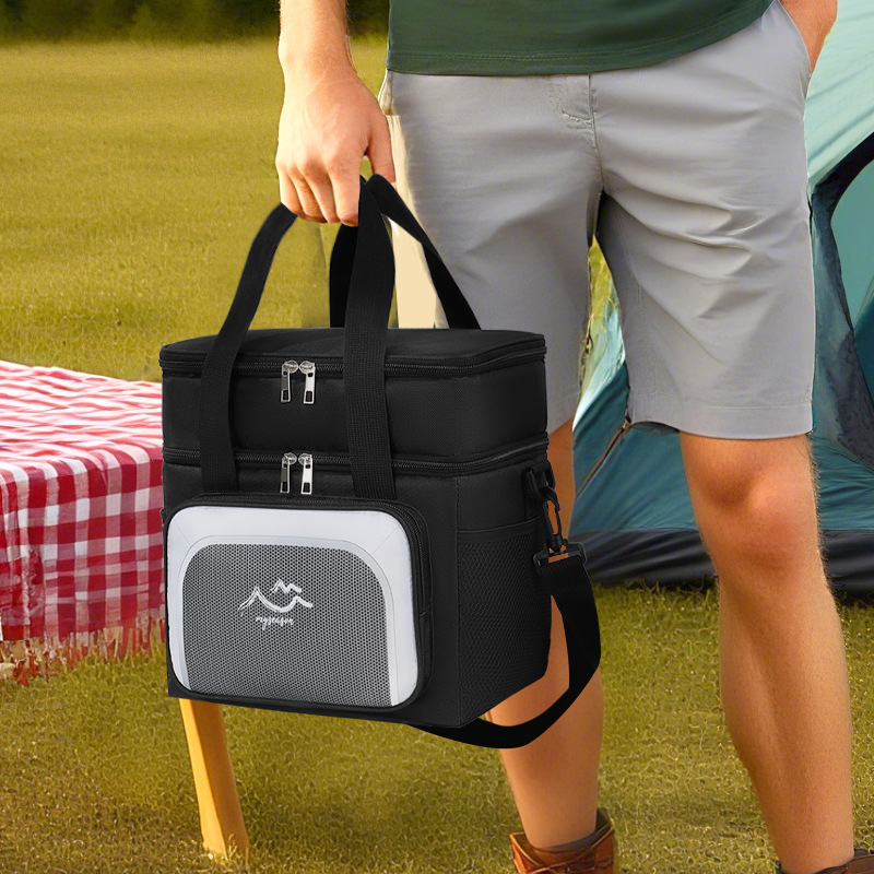 Bolsa de almuerzo transfronterizo, bolsa de hielo portátil, bolsa de picnic al aire libre, bolsa de bento de bolsillo para llevar al trabajo, bolsa de leche fresca