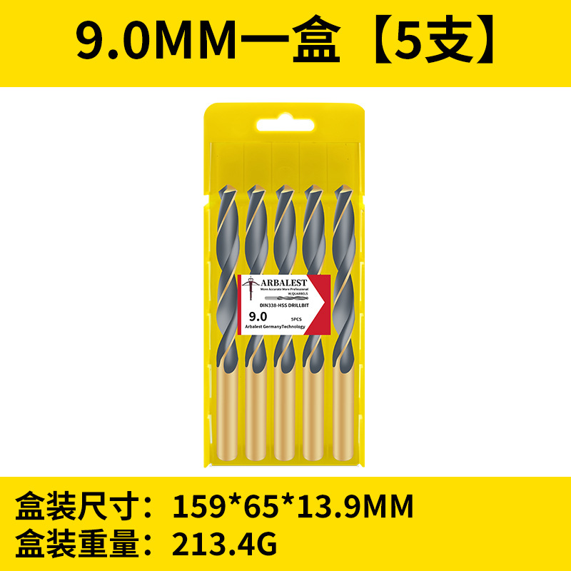 Broca de giro genuina, broca de acero inoxidable superduro, aleación de hierro 1-10, acero de tungsteno, taladro de giro de alta resistencia