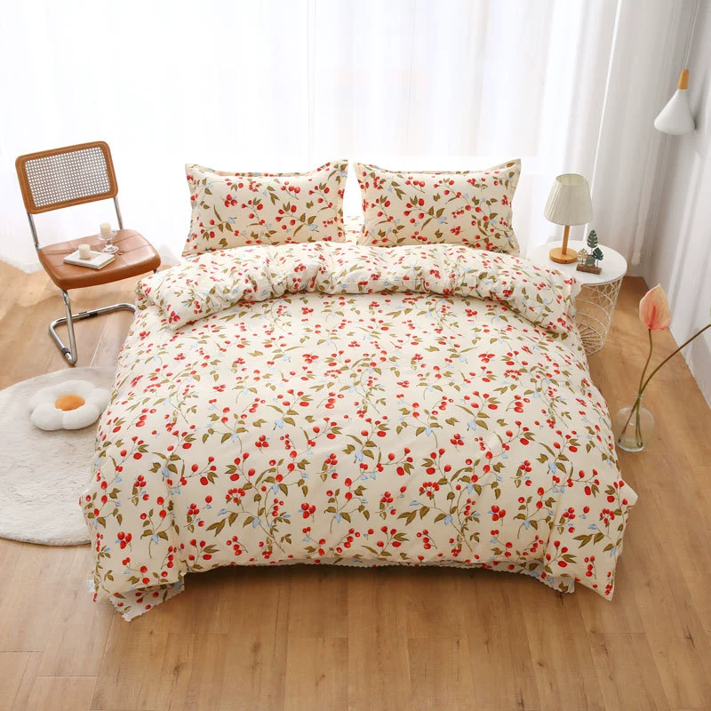 Single-piece quilt cover skin-friendly imitation cotton frayed single and double student dormitory home use 0.6/1.5/1.8/2m pure cotton quilt cover