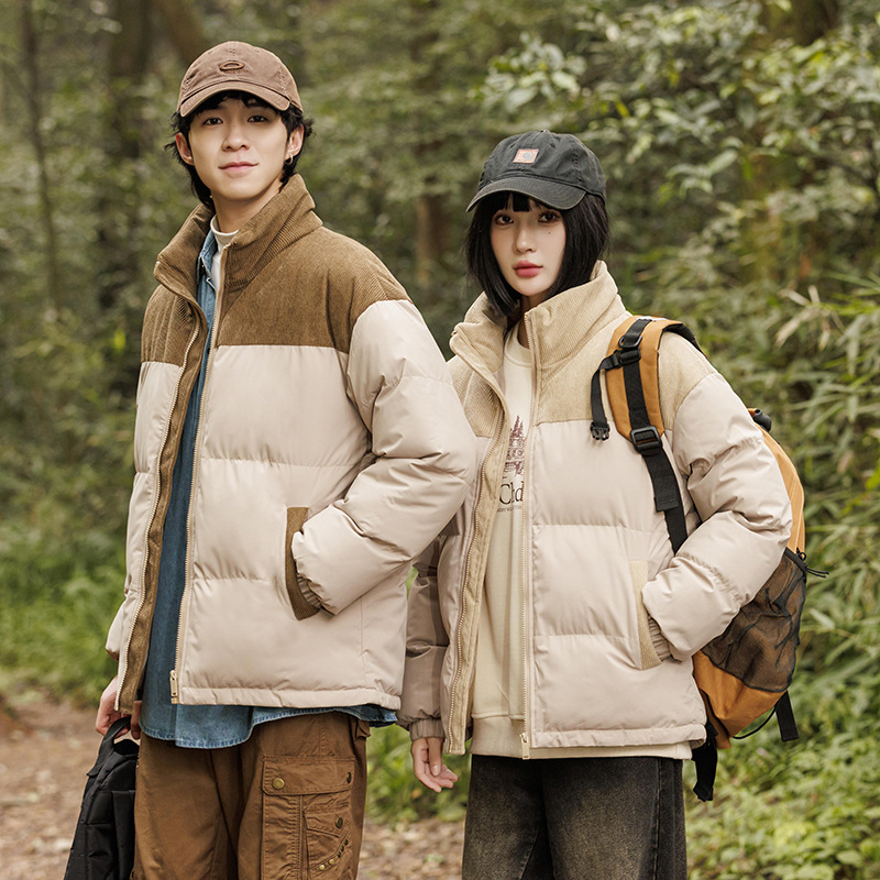 冬季新款韩版羽戎棉服外套情侣潮流时尚日系宽松立领保暖面包服|undefined