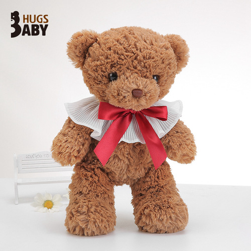 Hug baby genuine bow tie bear doll plush toy teddy bear wedding wedding doll doll wholesale