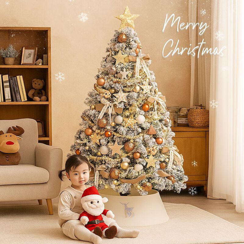 Household Christmas Tree Package White Falling Snow Flocking Tree Shopping Mall Hotel Lobby Christmas Decoration DIY Material Package