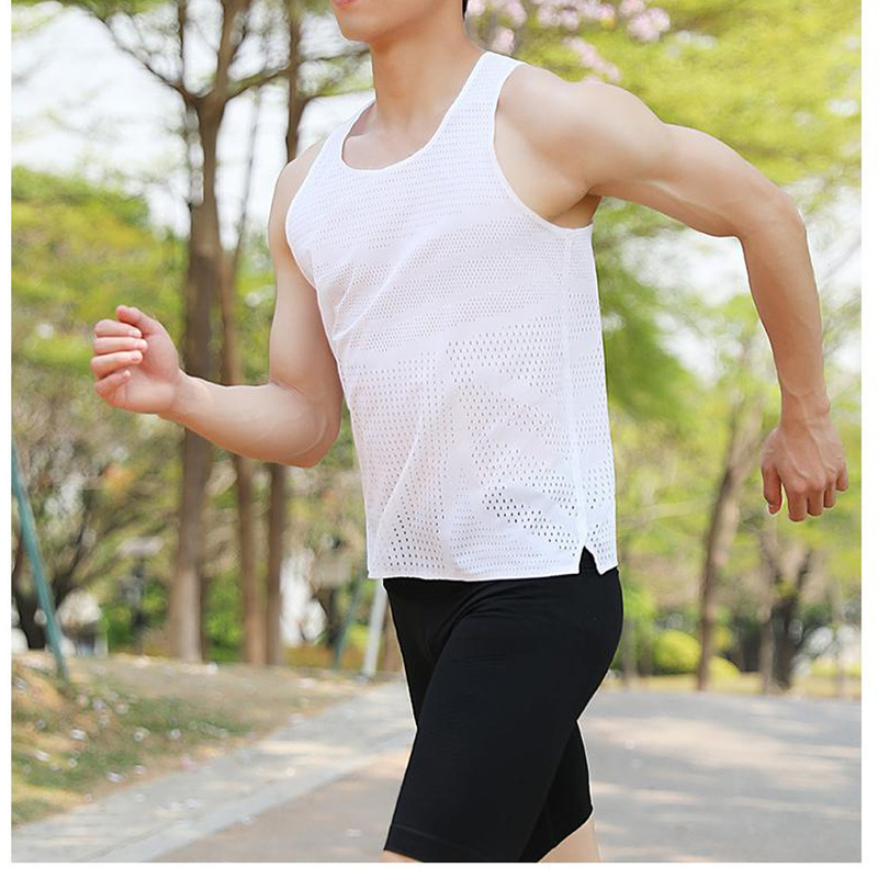 Outdoor Racing Marathon Running Vest Men's Summer Quick-Drying Breathable Wind Tunnel Mesh Sports Sleeveless Vest for Men