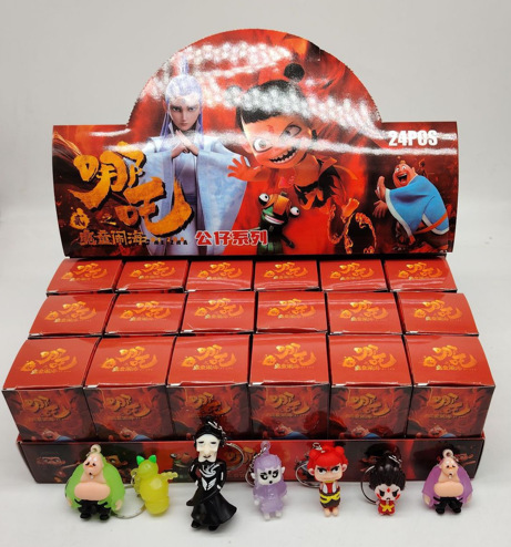 Caja ciega de Nezha Dong Dong Le Chao jugar popularidad en línea caja ciega juguetes para niños muñecas estandos de muñecas pequeñas mercancías popularidad en línea